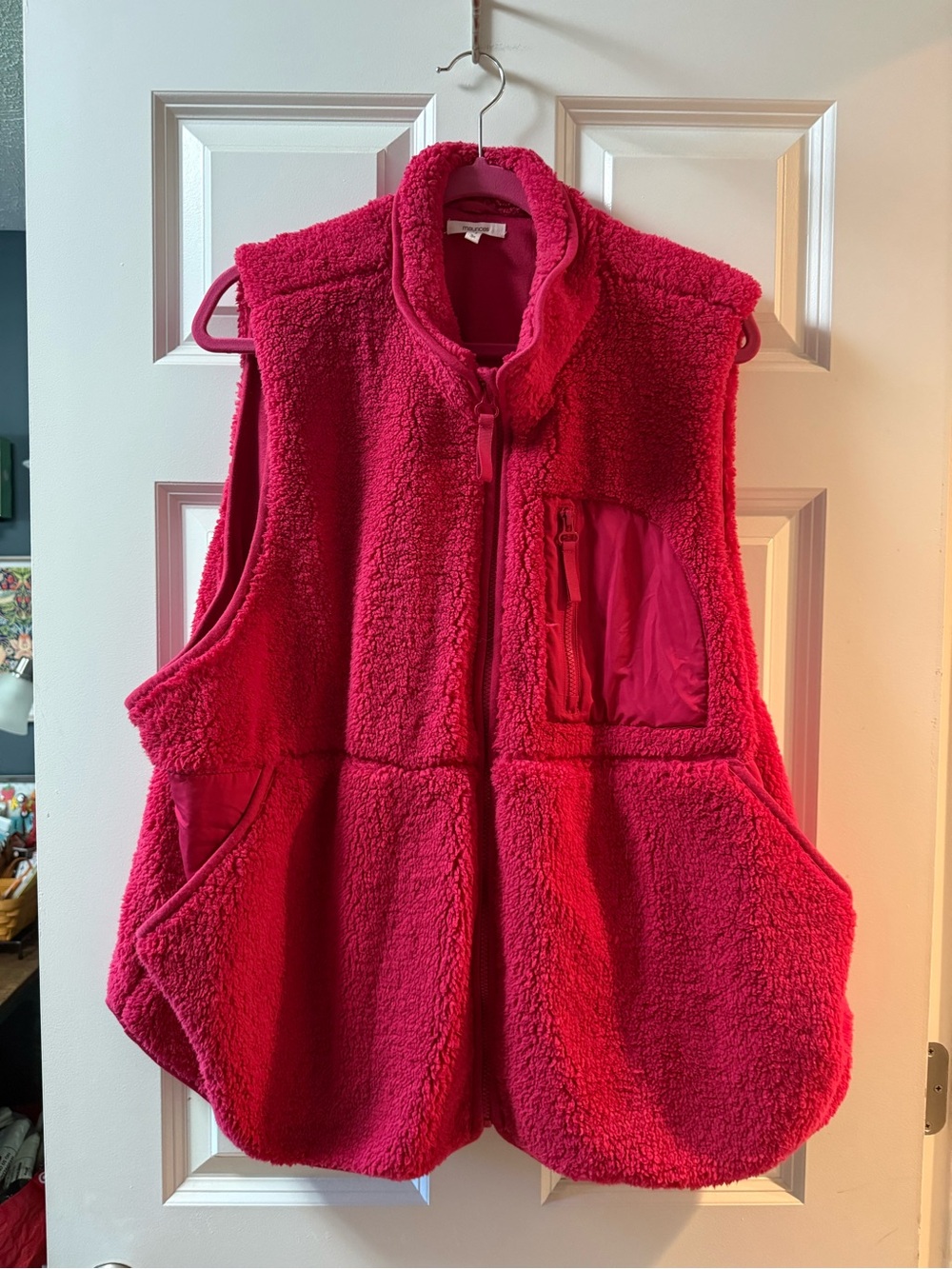 Maurices Fleece Vest in Bright Pink